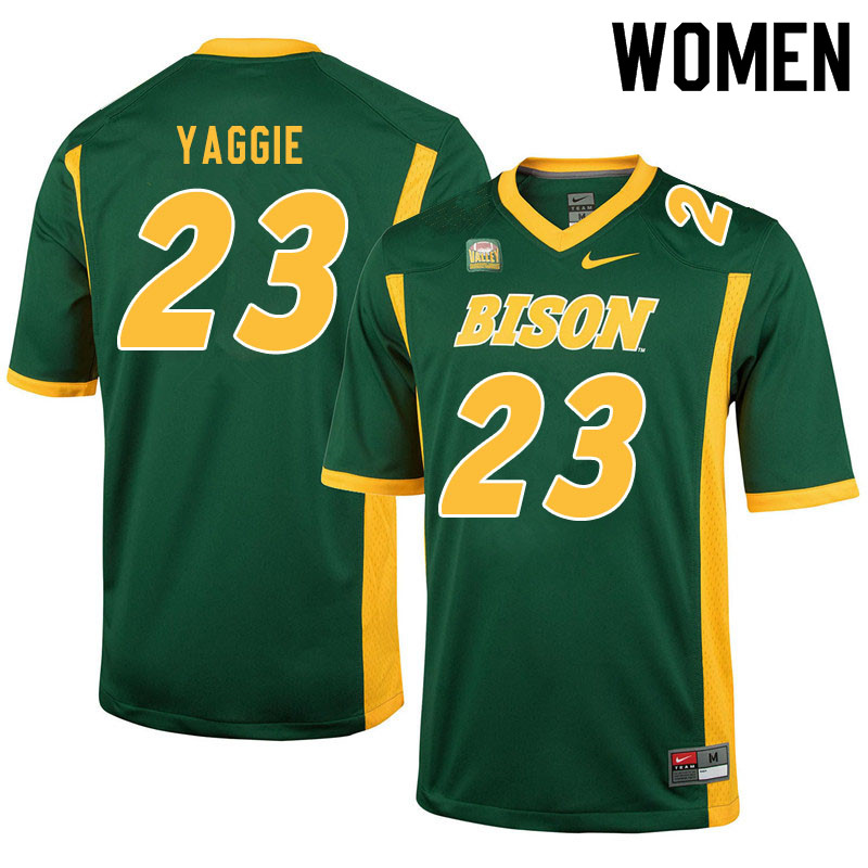 Women #23 Carson Yaggie North Dakota State Bison College Football Jerseys Sale-Green